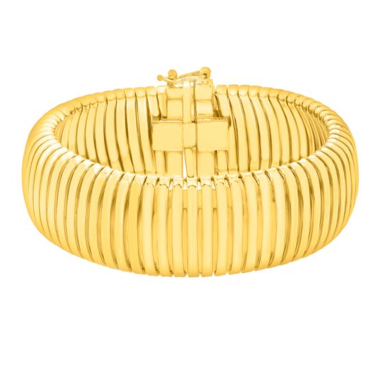 Bracelet semi-rigide en argent recouvert d'or