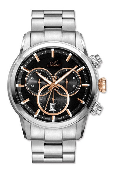 Aird Men's Steel Watch Swiss ETA Chronograph Movement Sapphire Glass Steel Bracelet Steel Case Waterproof 10 ATM Diameter 43mm (Copy)