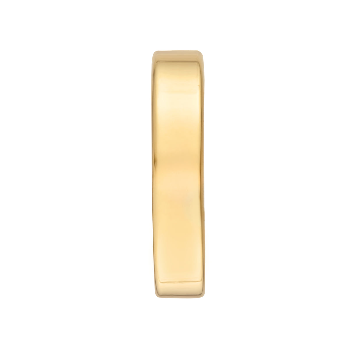 Créoles architecturales 15 mm à profil rectangulaire en or jaune 14k