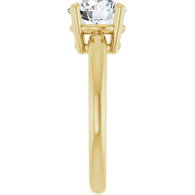 White Gold 4 Prong Diamond Solitaire Engagement Ring