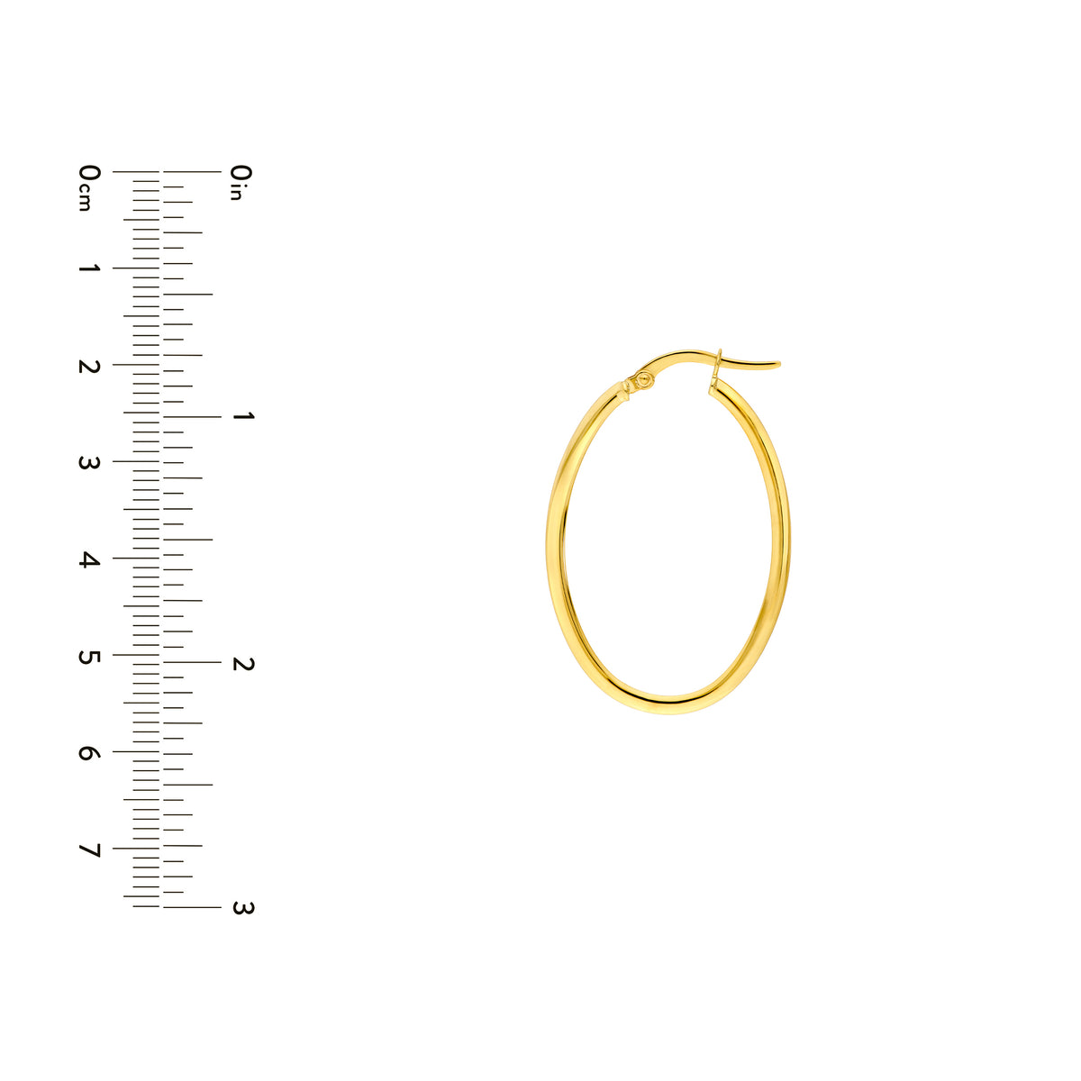 Créoles ovales fines en or 14k – Élégance intemporelle 30 x 20mm
