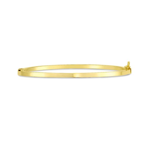 Bracelet de type bangle incurvé en or jaune 14k