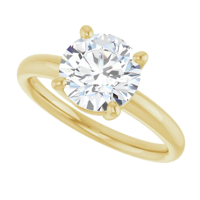 White Gold 4 Prong Diamond Solitaire Engagement Ring