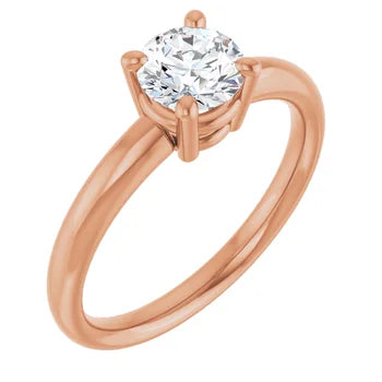 Bague d'engagement solitaire quatre griffes en or blanc 14k avec diamant naturel 0,70 ct