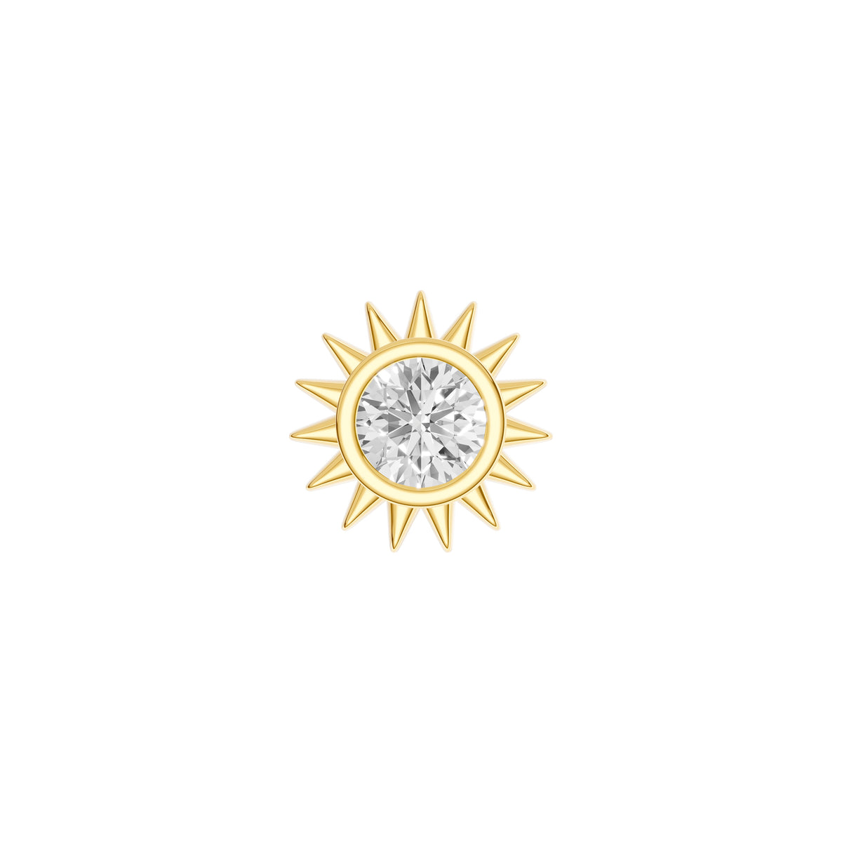 Boucles d'oreilles Soleil en Diamants 0,05 ct