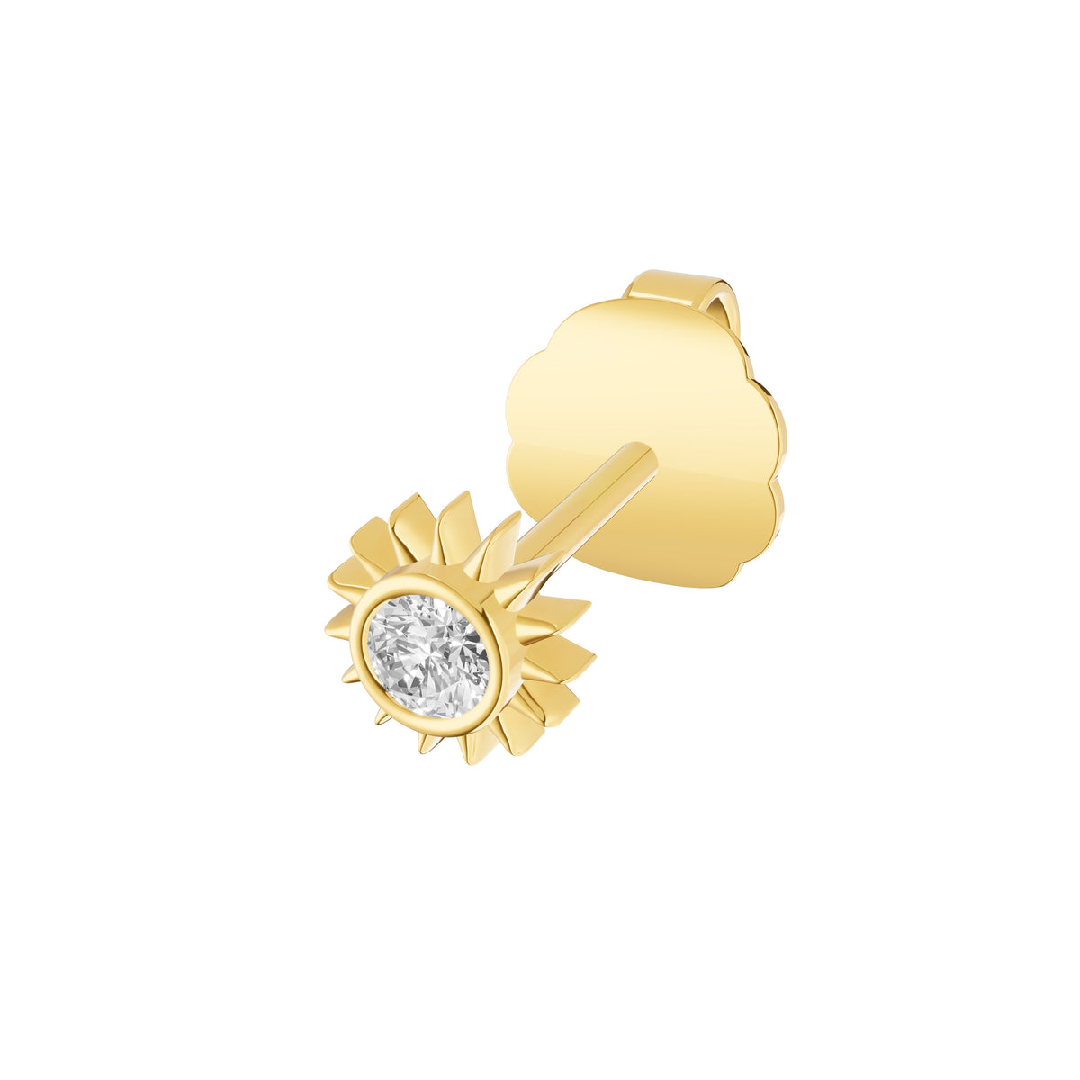 Boucles d'oreilles Soleil en Diamants 0,05 ct