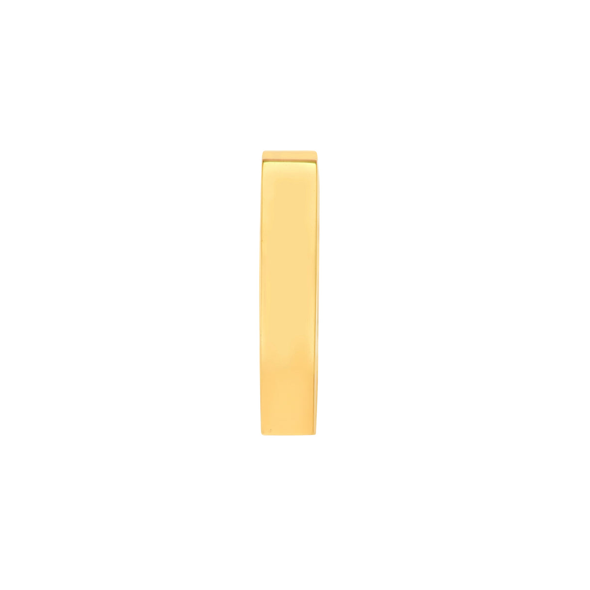 Petites créoles carrées Huggies en or jaune 14k