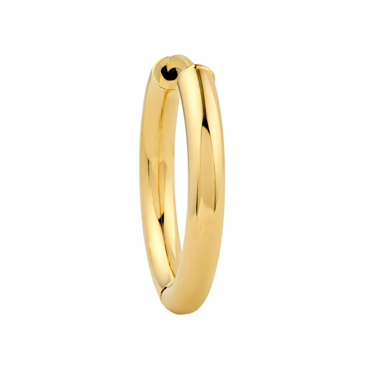 Boucles d'oreilles Huggies rondes 3 x 15 mm en or jaune 14k
