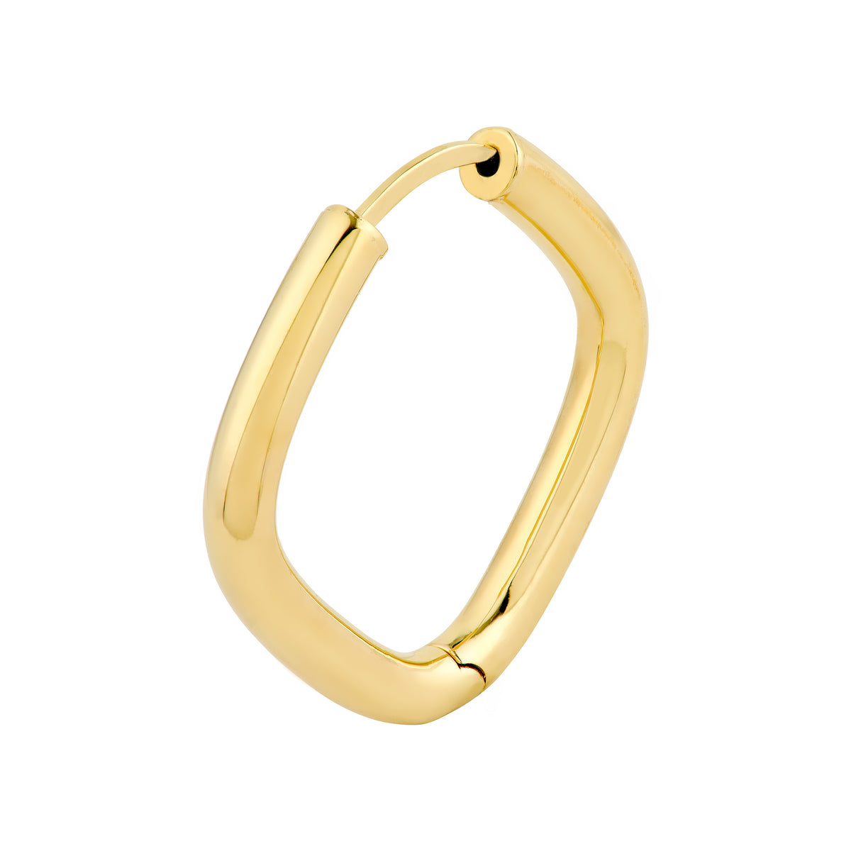 Huggies carrées 15 mm en or 14k – Design géométrique