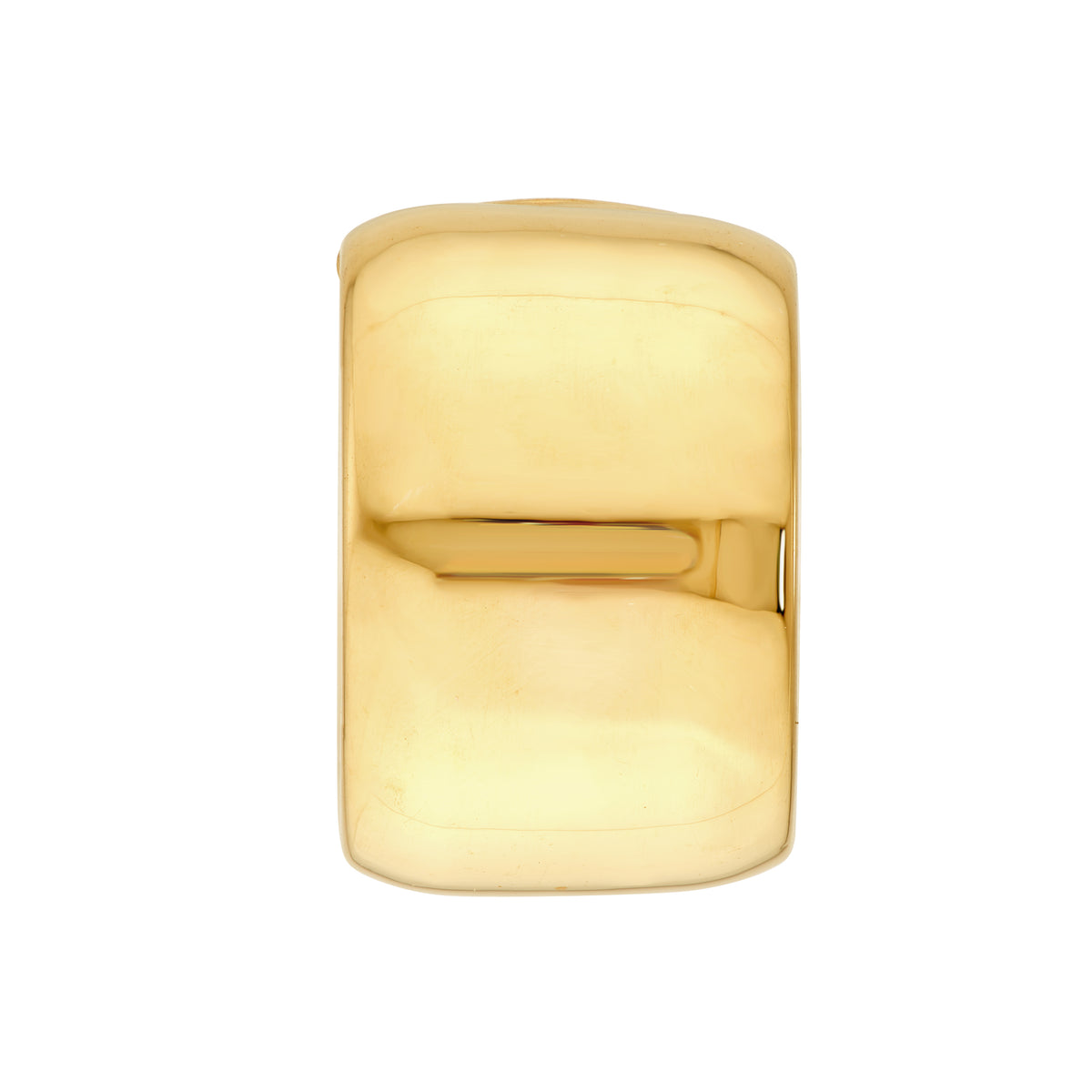 Demi-créoles larges (6 mm) en or 14k – Design tubulaire plat