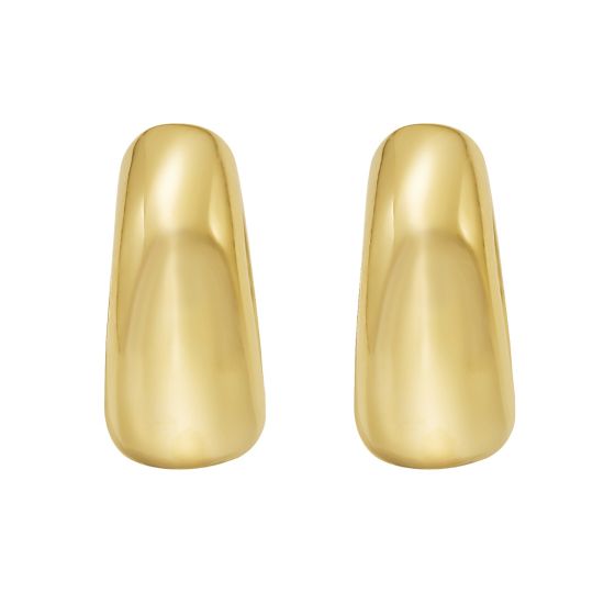 Boucles d'oreilles créoles sculptées en argent sterling recouvert d'or jaune