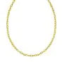 Chaîne trombone en or jaune 14k (18 in) avec grand fermoir porte-breloques