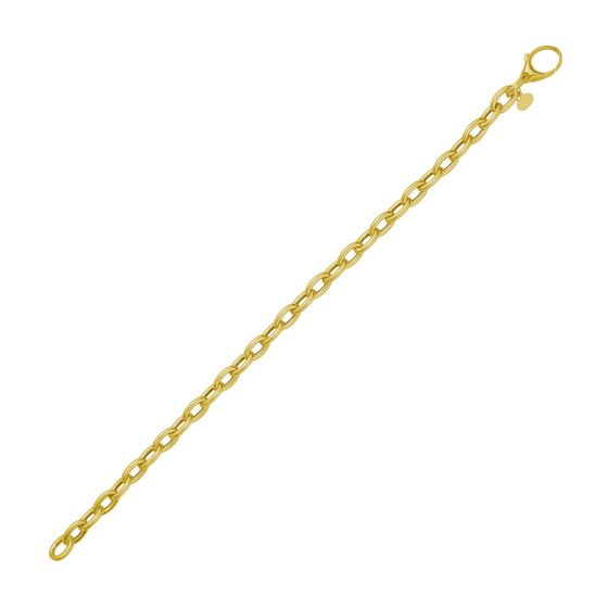 Bracelet chaîne trombone en or jaune 14k