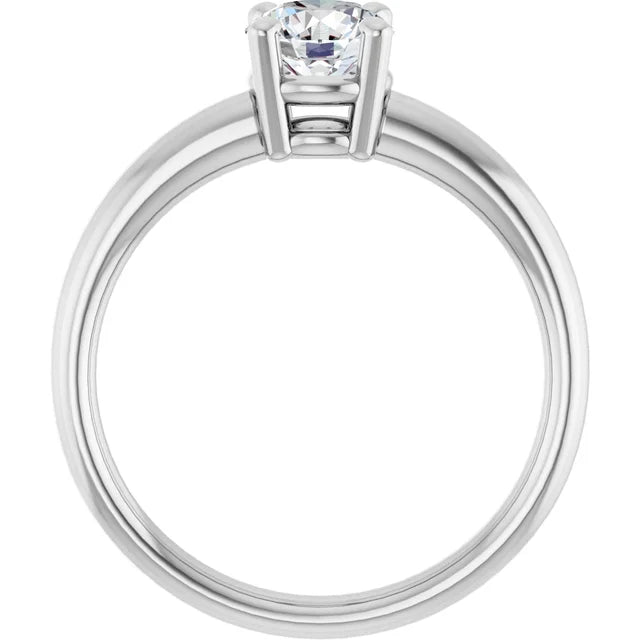 White Gold 4 Prong Diamond Solitaire Engagement Ring