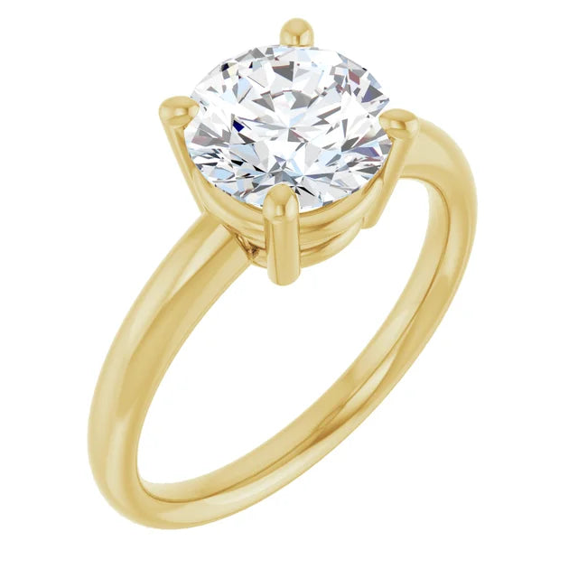 White Gold 4 Prong Diamond Solitaire Engagement Ring