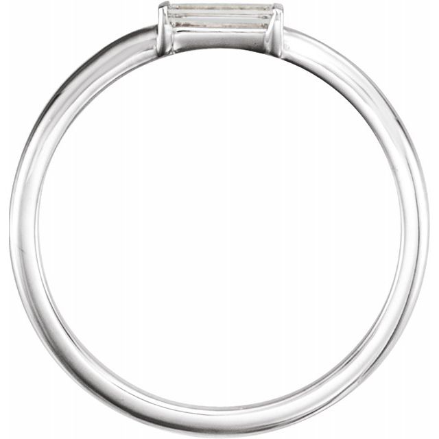 Baguette Diamond Wedding Band, Yellow Gold Eternity on Channel