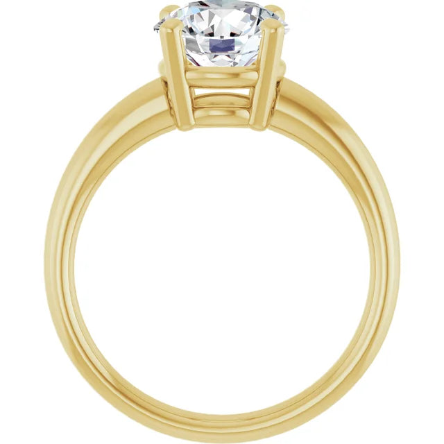 White Gold 4 Prong Diamond Solitaire Engagement Ring