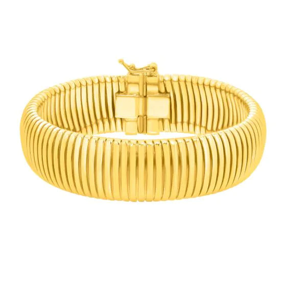 Bracelet semi-rigide en argent recouvert d'or