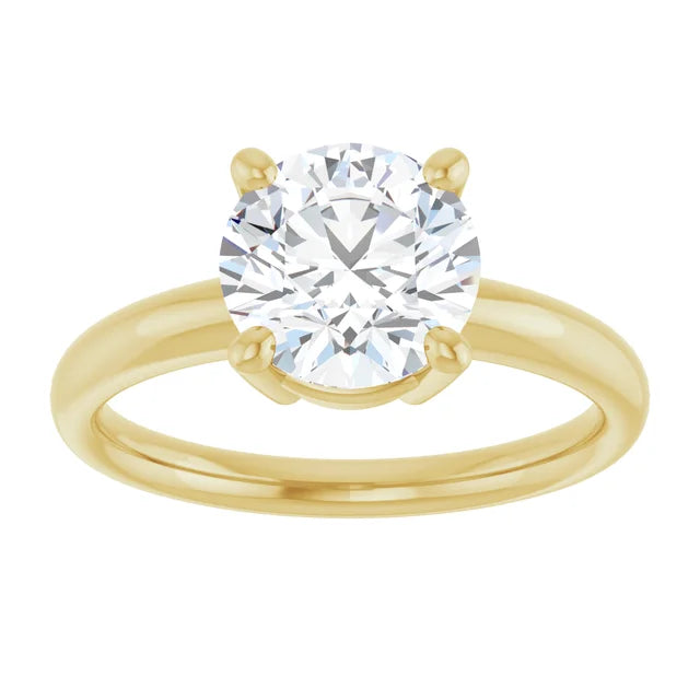 White Gold 4 Prong Diamond Solitaire Engagement Ring