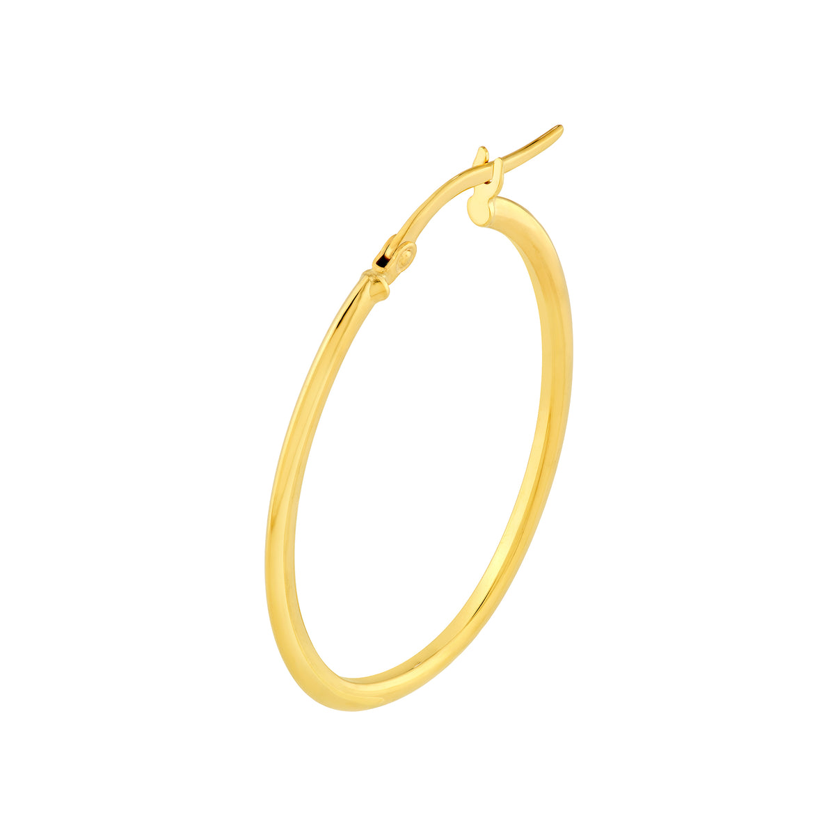 Créoles ovales fines en or 14k – Élégance intemporelle 30 x 20mm