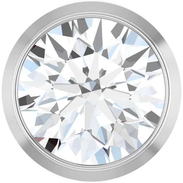 Pendentifs Solitaire Diamant Taille Rond Sur Collet En Or Blanc ou jaune 14 Karats