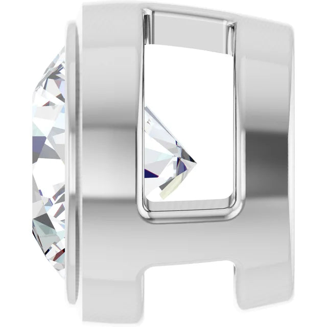 Pendentifs Solitaire Diamant Taille Rond Sur Collet En Or Blanc ou jaune 14 Karats