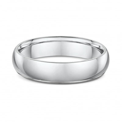 Jonc Bombé pour Homme en Or Blanc ou Jaune 14 Karats