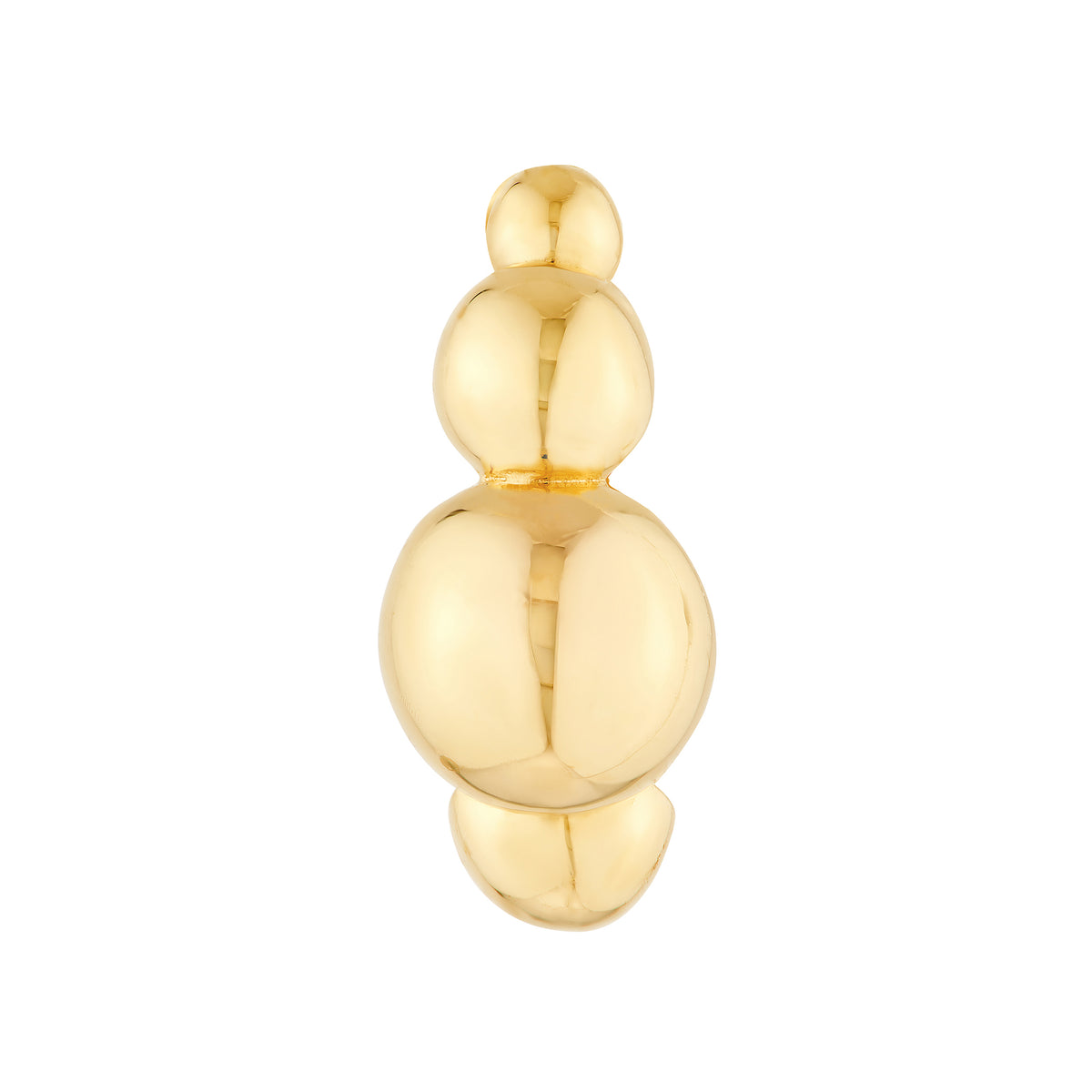 Créoles Huggies perlées graduées en or jaune 14k