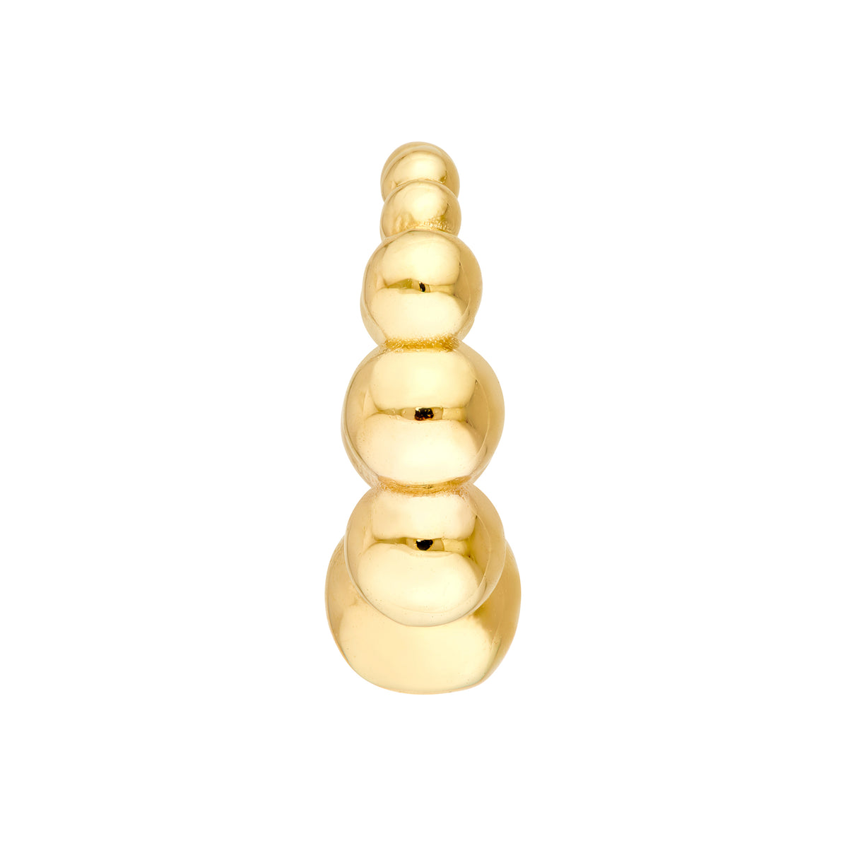 Créoles Huggies sphères graduées en or jaune 14k