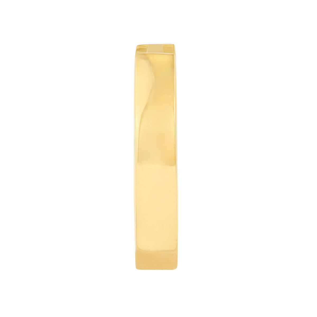 Créoles Huggies ovales lisses 2 mm en or jaune 14k