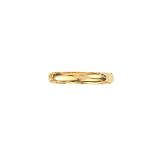 Bracelet de type bangle poli en or jaune 14k (10mm)