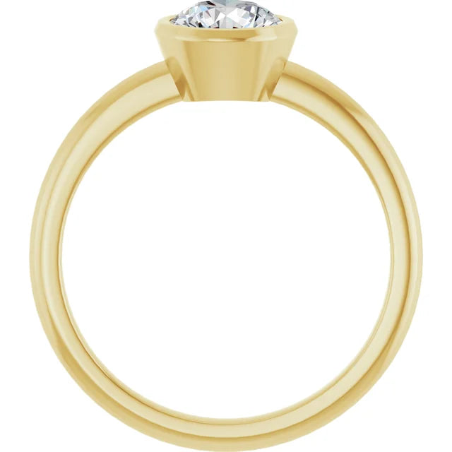 14 Karat White Gold Solitaire Engagement Ring