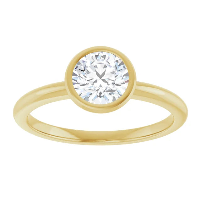 14 Karat White Gold Solitaire Engagement Ring