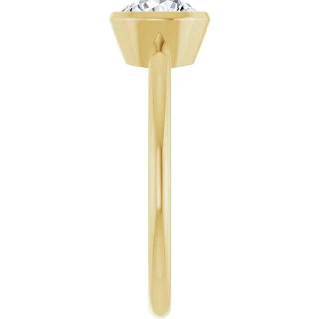 14 Karat White Gold Solitaire Engagement Ring