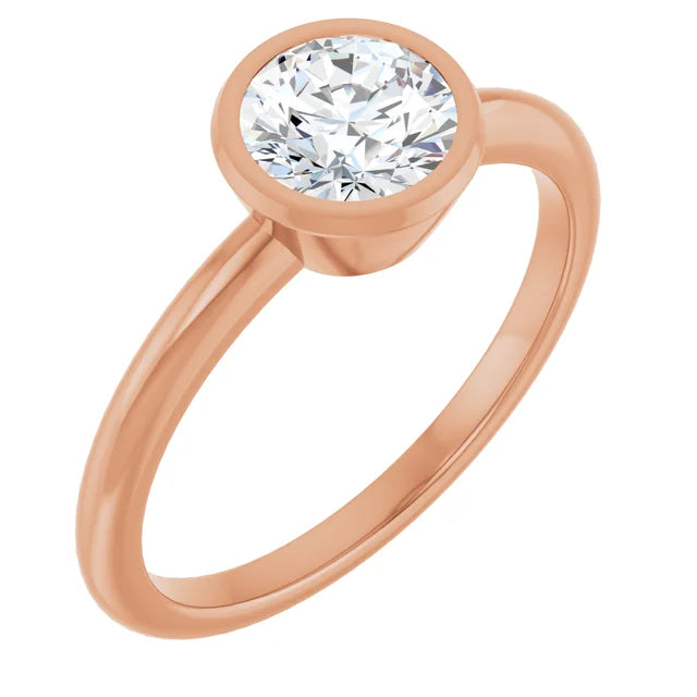 14 Karat White Gold Solitaire Engagement Ring