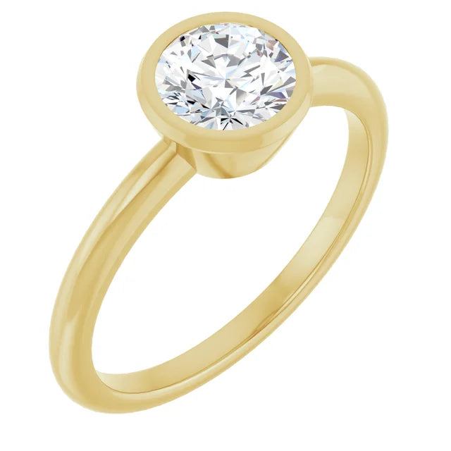 14 Karat White Gold Solitaire Engagement Ring