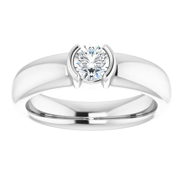 White Gold Diamond Solitaire Engagement Ring