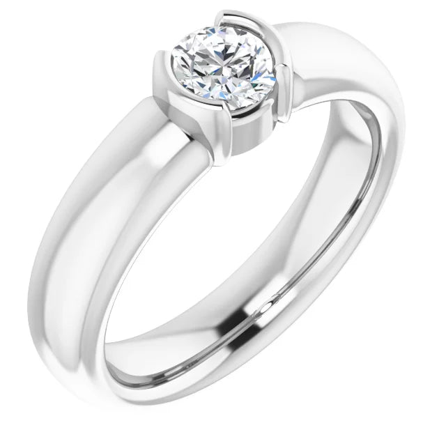 White Gold Diamond Solitaire Engagement Ring