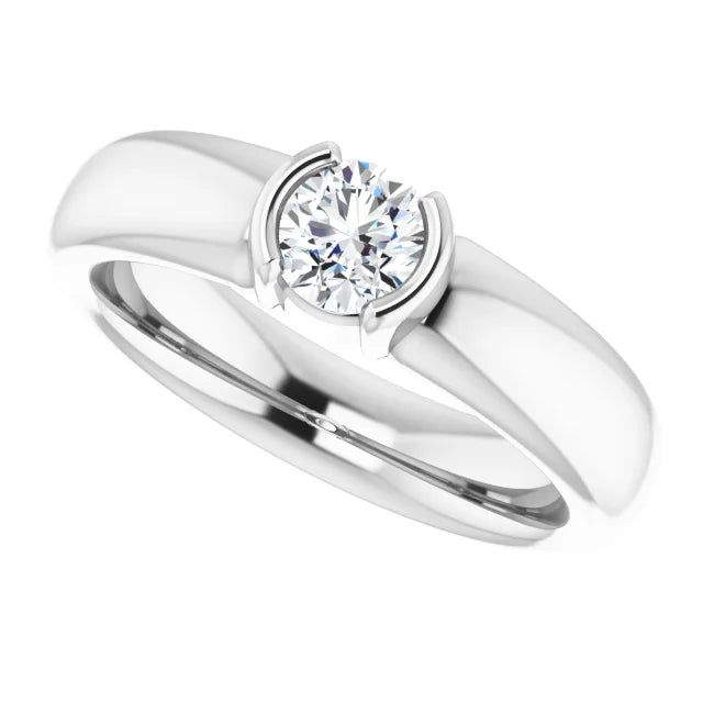 White Gold Diamond Solitaire Engagement Ring