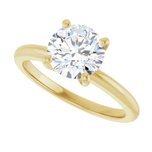 White Gold Diamond 4 Prong Solitaire Engagement Ring