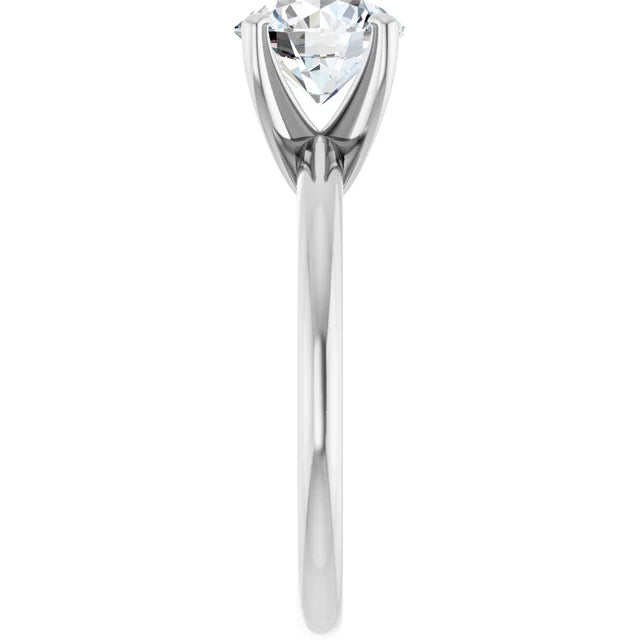 White Gold Diamond 4 Prong Solitaire Engagement Ring