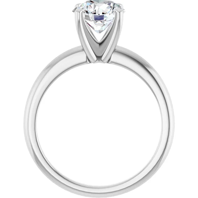 White Gold Diamond 4 Prong Solitaire Engagement Ring