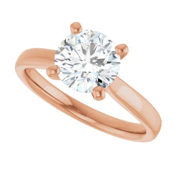 Bague d'engagement solitaire en or jaune 14k avec diamant de laboratoire rond 1,75 ct