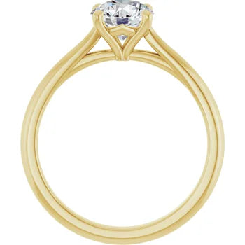 4-Prong White Gold and Diamond Solitaire Engagement Ring