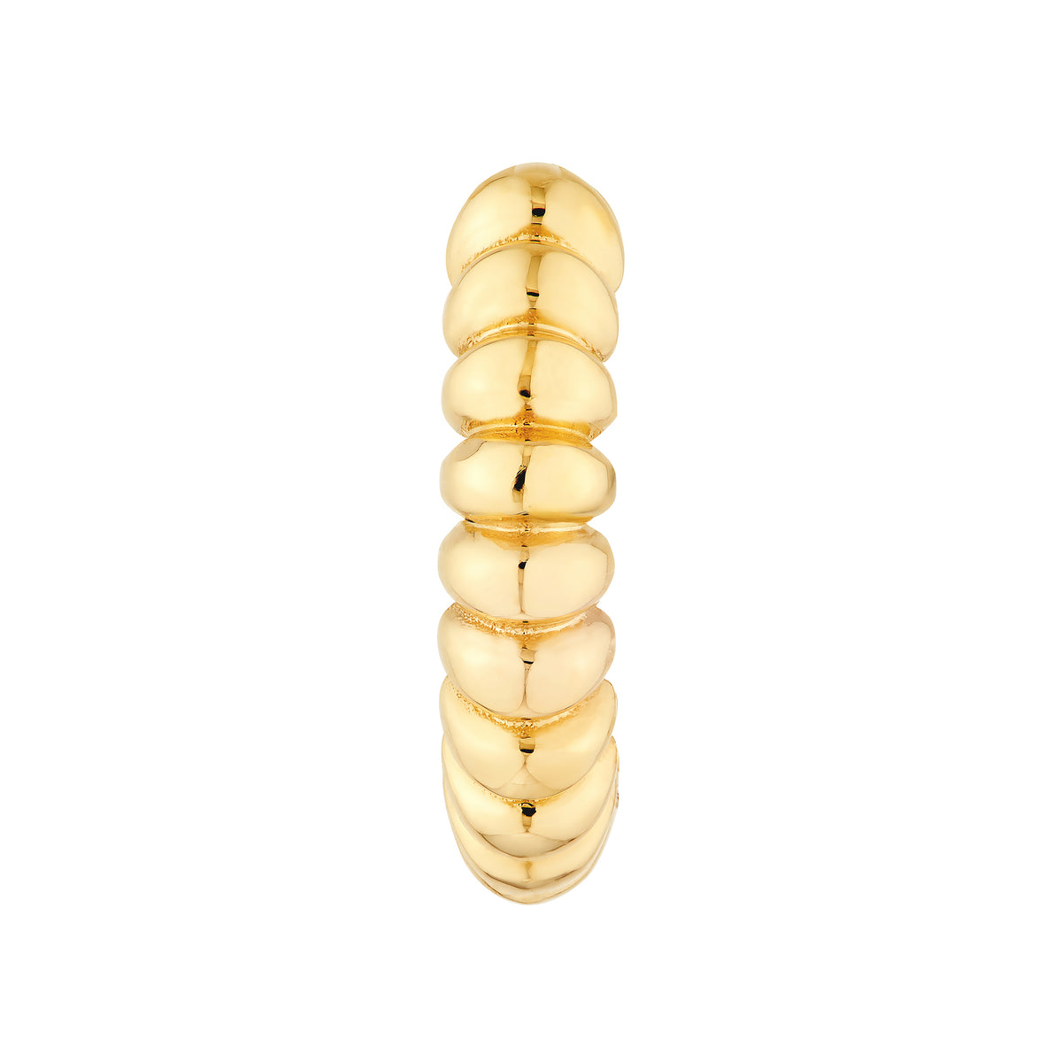 Créoles Huggies segmentées en or jaune 14k