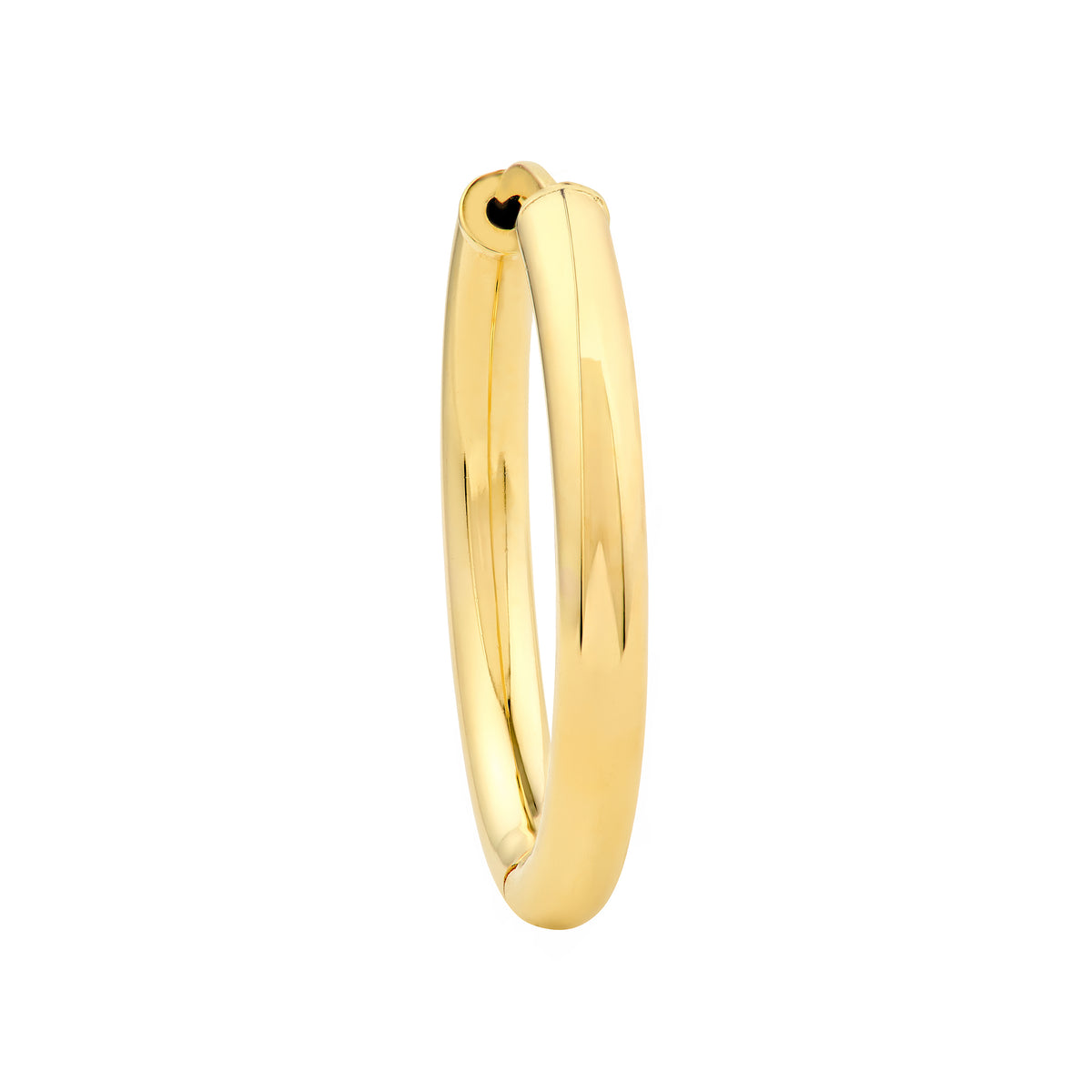 Boucles d'oreilles Huggies ovales 20 x 15 mm en or jaune 14k