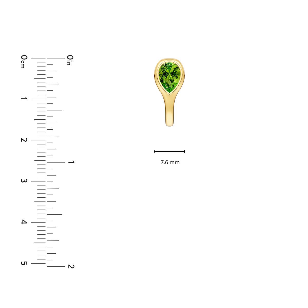 Boucles d'oreilles poire en péridot et or jaune 10k