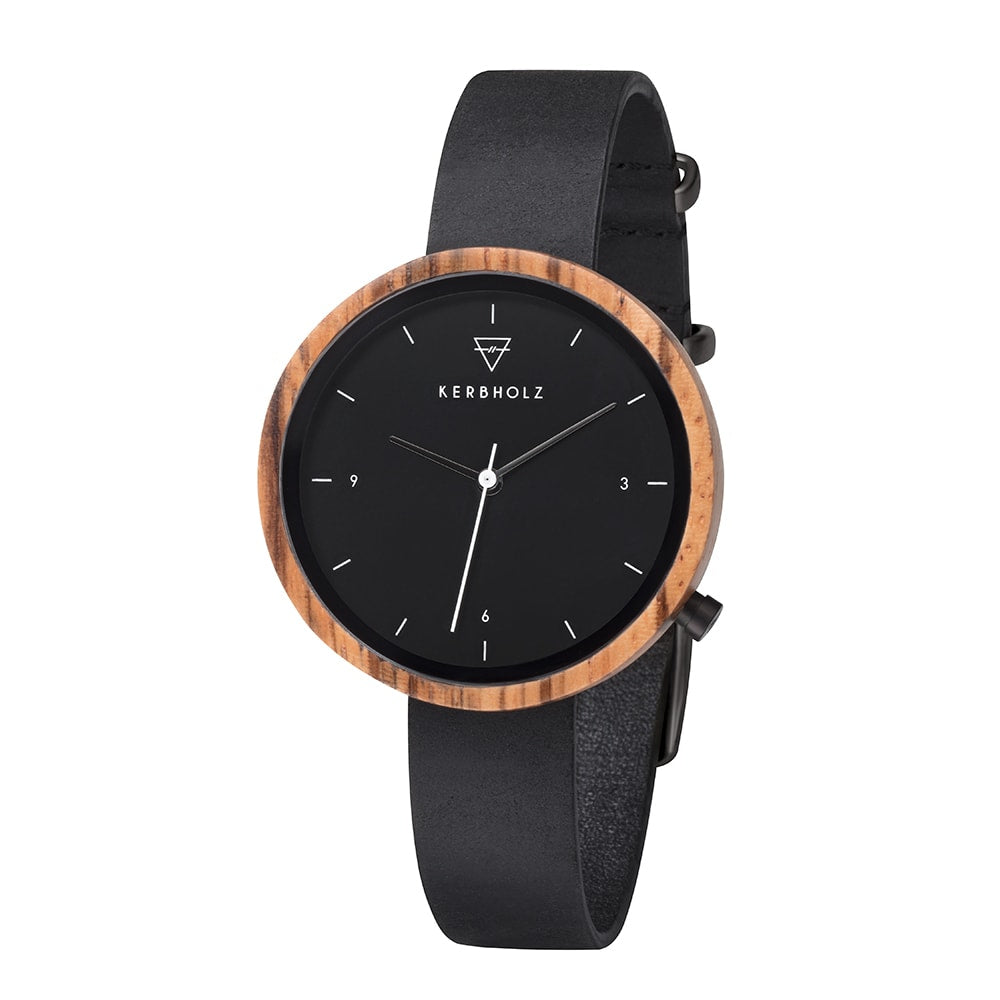 Ladies' Kerbholz Wooden Watch Master Pieces Hilde Collection 36MM Case Leather Strap