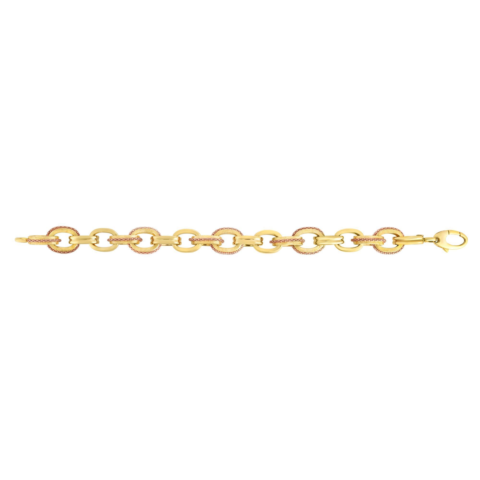 Bracelet en Or Jaune et Rose 14 Karats