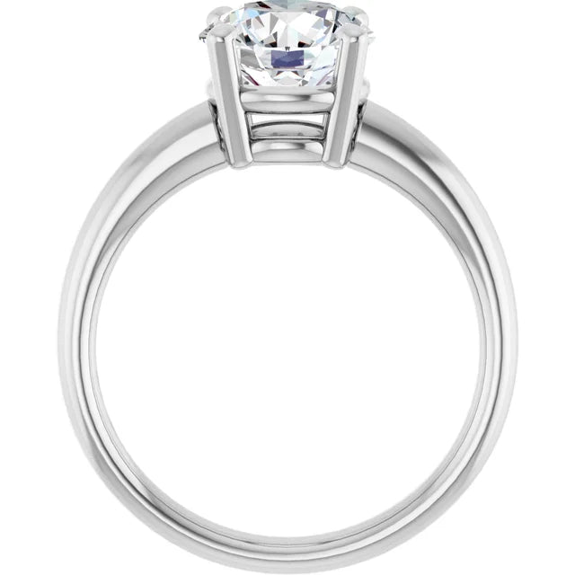 White Gold 4 Prong Diamond Solitaire Engagement Ring